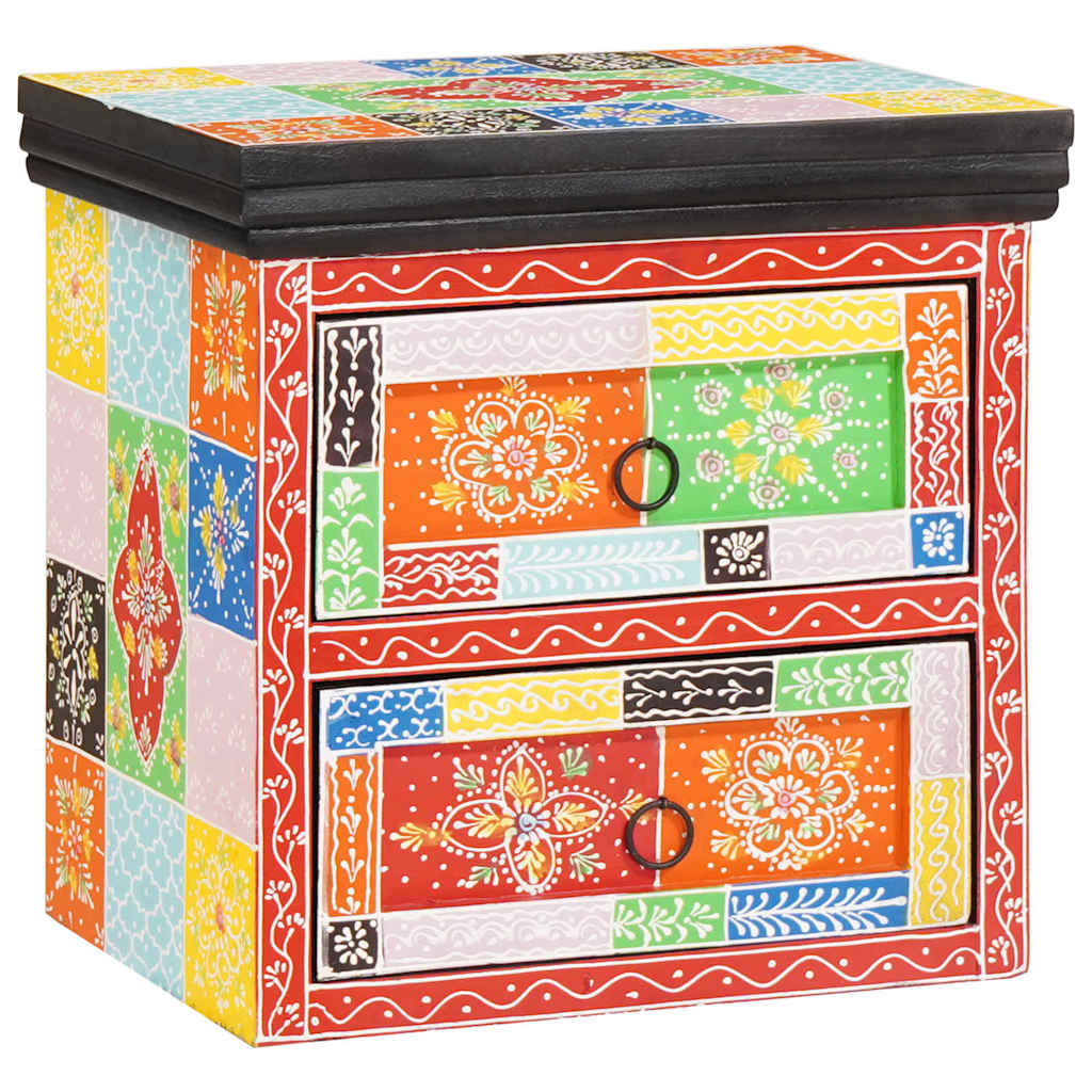 Nachttisch Mehrfarbig 40 x 30 x 40 cm Massivholz Mango