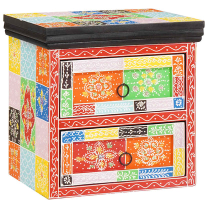 Nachttisch Mehrfarbig 40 x 30 x 40 cm Massivholz Mango