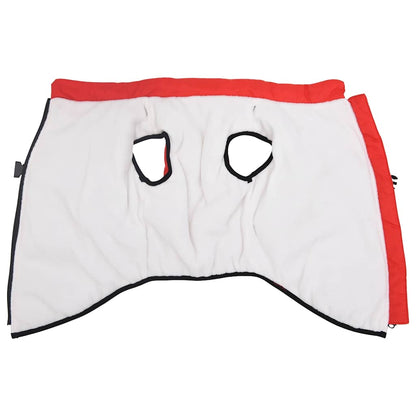Hundemantel mit Geschirr Wasserdicht Reflektierend Rot L44