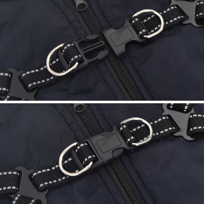 Hundemantel Geschirr Wasserdicht Reflektierend Marineblau L32