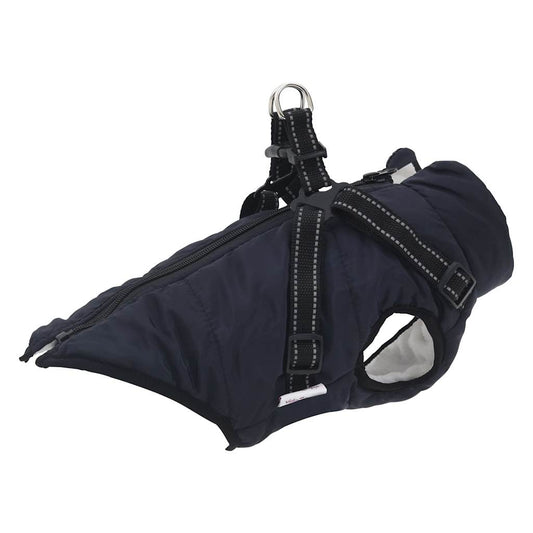 Hundemantel mit Geschirr Wasserdicht Marineblau 2XL