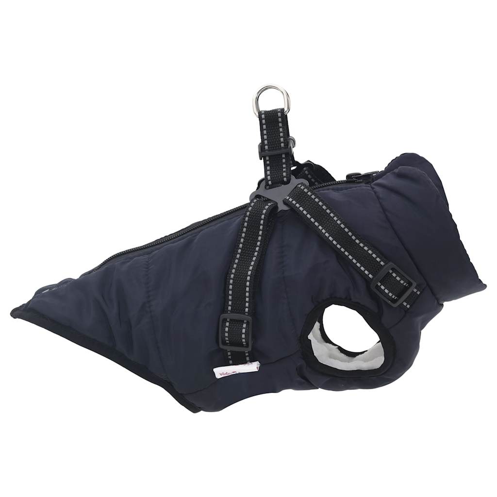 Hundemantel mit Geschirr Wasserdicht Marineblau 2XL