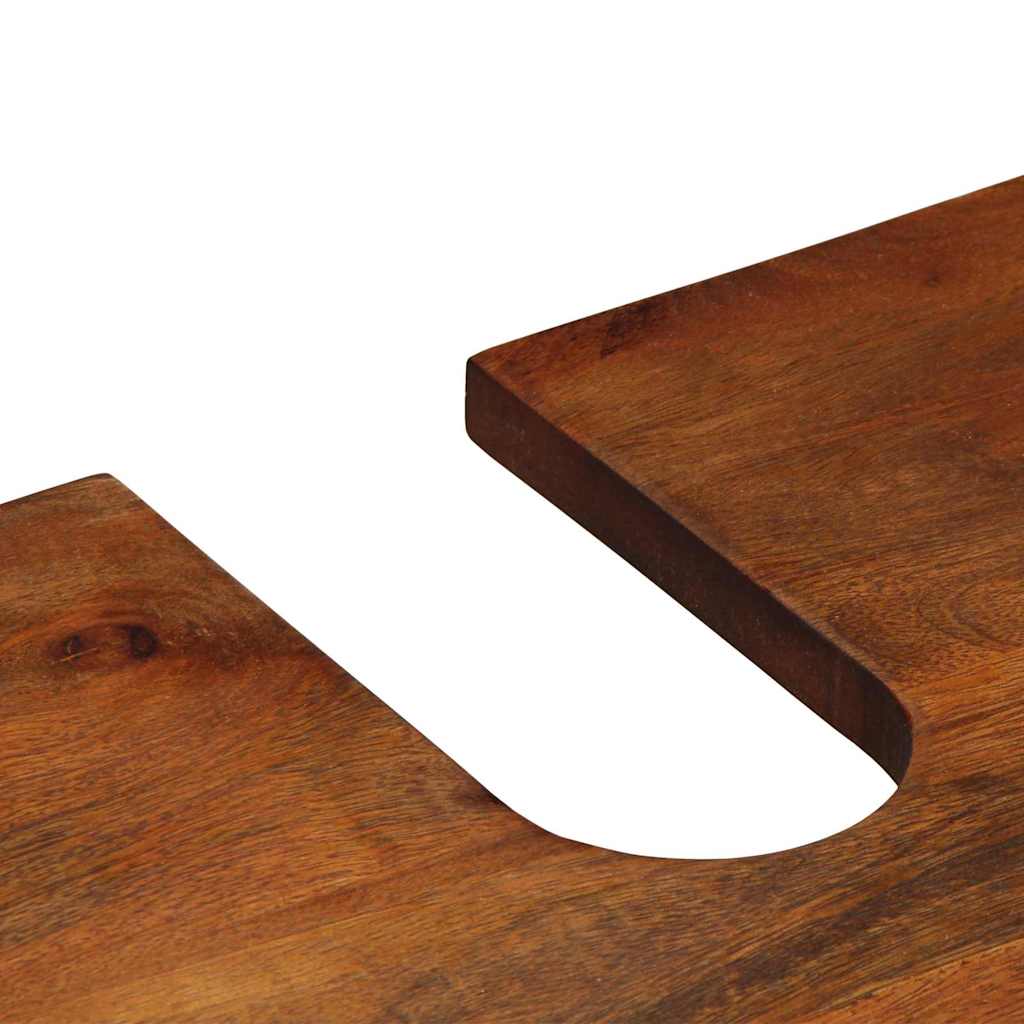 Badezimmerschrank-Set mit Tür 2 pcs Honigbraun Massivholz Mango