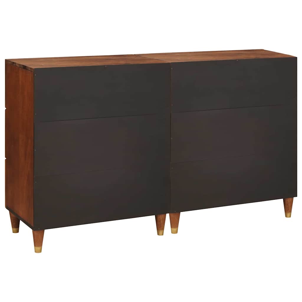 Sideboard-Set 2 pcs Braun 60 x 33.5 x 75 cm Massivholz Mango