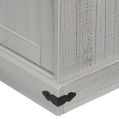 TV-Schrank HALDEN 2 Schiebetüren Weiß 150x40x60 cm Massivholz