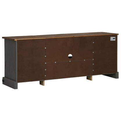 TV-Schrank HALDEN 2 Schiebetüren Grau 150x40x60 cm Massivholz