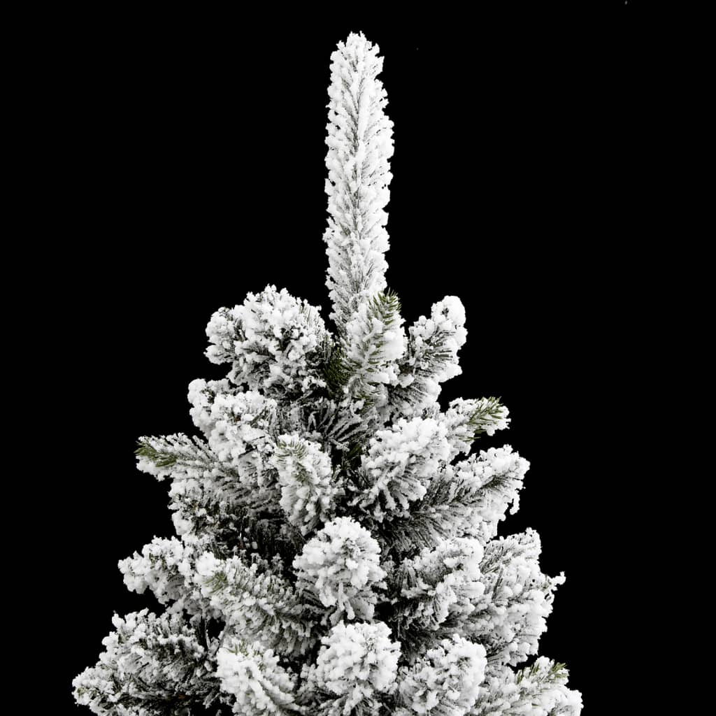 Künstlicher Weihnachtsbaum Schlank mit Schnee 120 cm PVC & PE