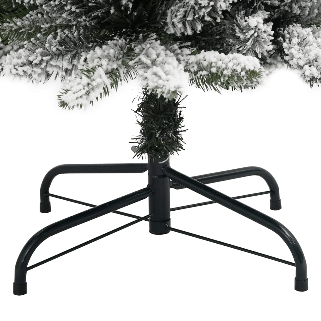 Künstlicher Weihnachtsbaum Schlank mit Schnee 150 cm PVC & PE