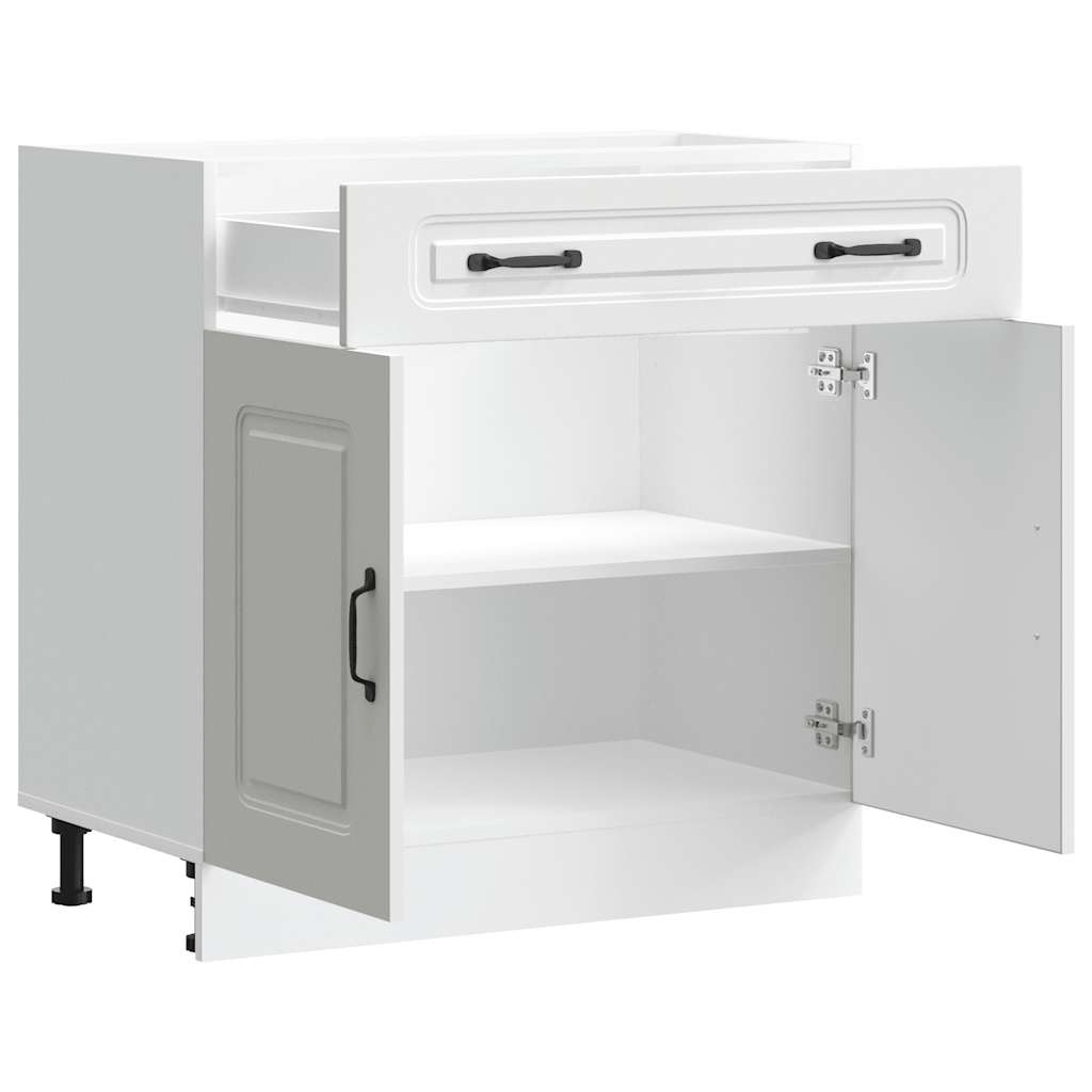 Küchenunterschrank Kalmar Weiß Holzwerkstoff