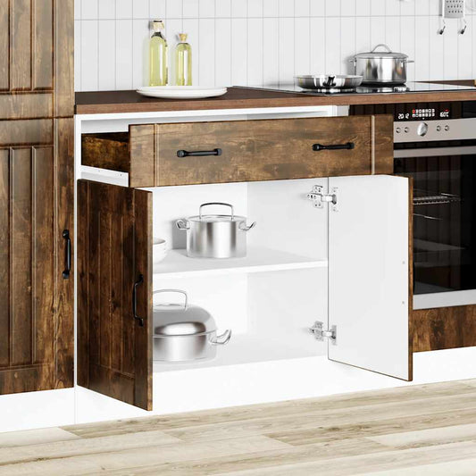 Küchen-Unterschrank Lucca Räuchereiche Holzwerkstoff