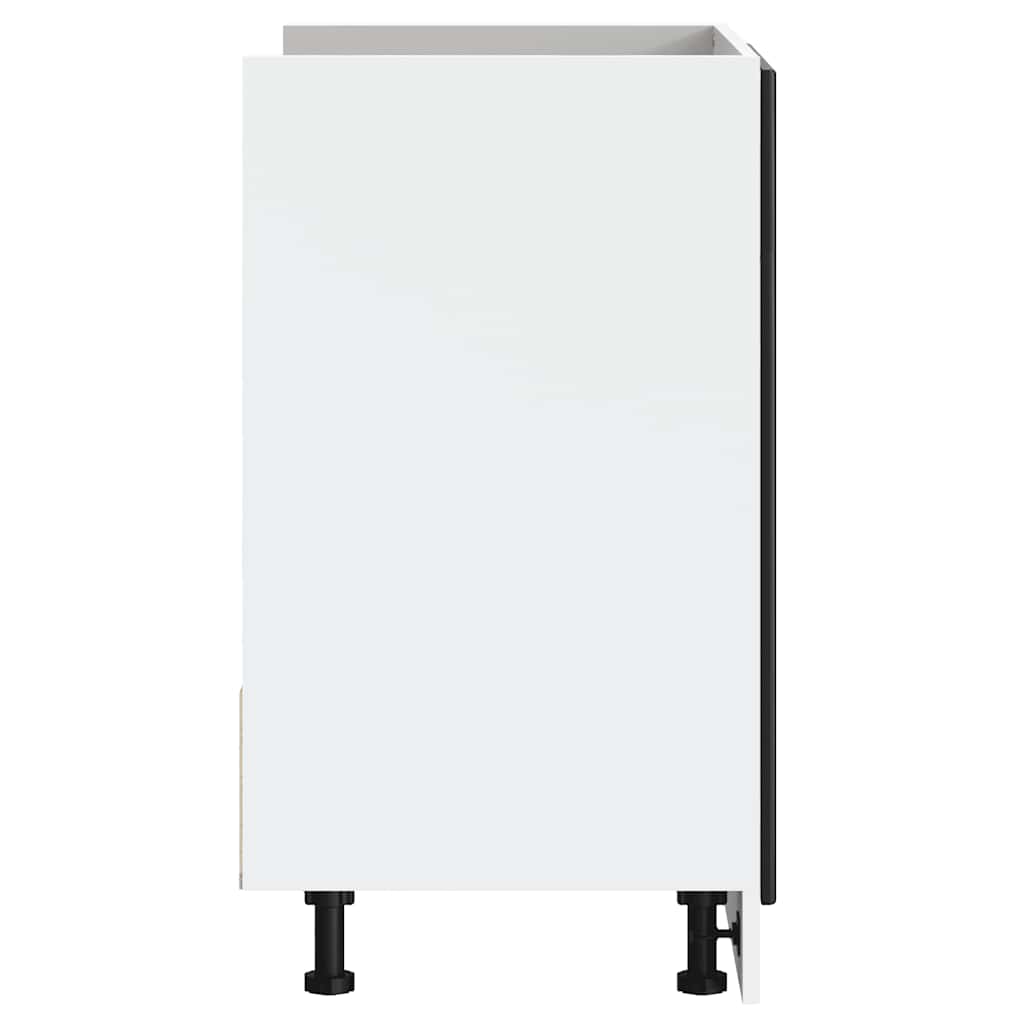 Spülenunterschrank Porto Schwarz 80x46x81,5 cm Holzwerkstoff