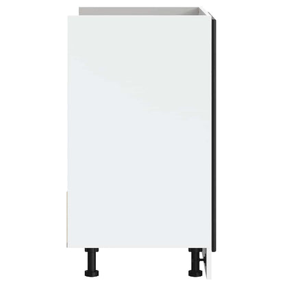 Spülenunterschrank Porto Schwarz 80x46x81,5 cm Holzwerkstoff