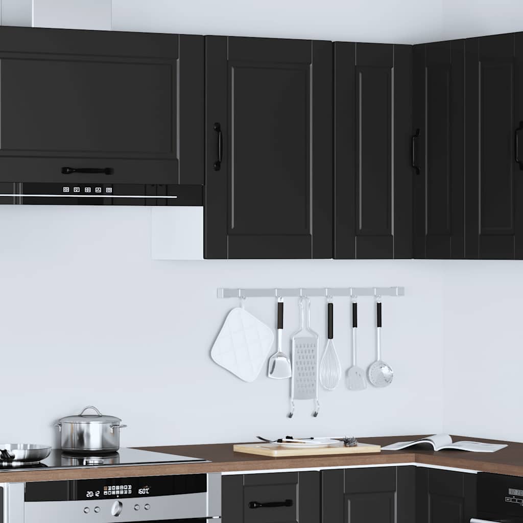 Küchen-Hängeschrank Porto Schwarz Holzwerkstoff