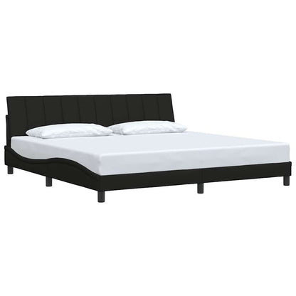 Bettgestell ohne Matratze "Hanko" Schwarz 200x200 cm Stoff