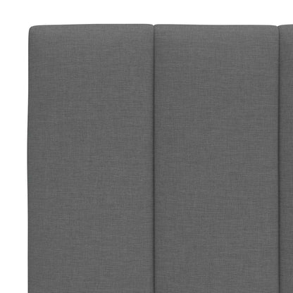 Bett mit Matratze "Hanko" Dunkelgrau 200x200 cm Stoff