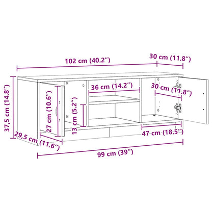 TV-Schrank Artisan-Eiche 102x30x37,5 cm Holzwerkstoff