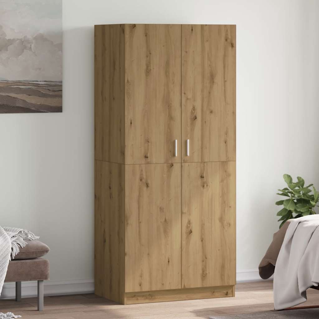 Kleiderschrank Artisan-Eiche 90x52x200 cm Holzwerkstoff