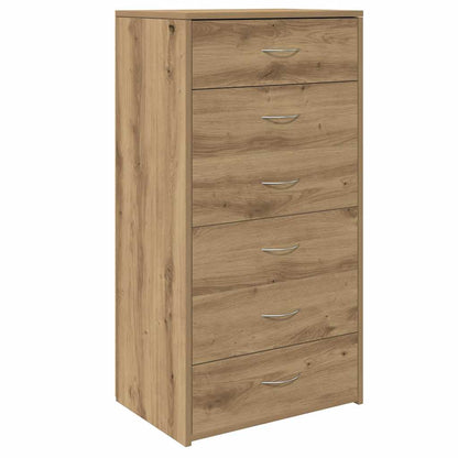 Sideboard mit 6 Schubladen Artisan-Eiche 50x34x96 cm