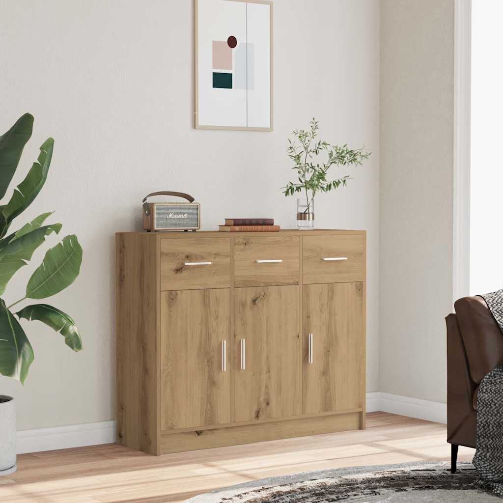 Sideboard Artisan-Eiche 91x28x75 cm Holzwerkstoff