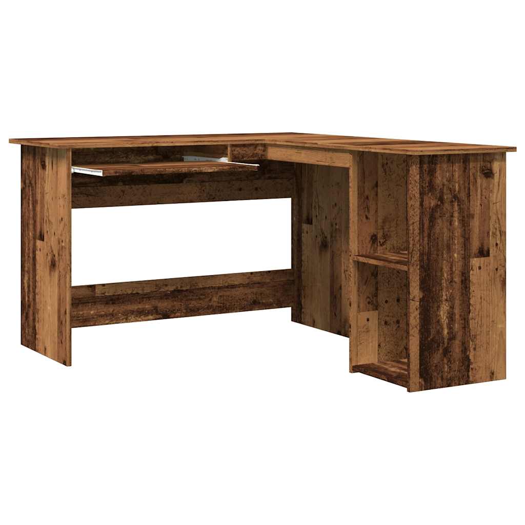 Eckschreibtisch Altholz-Optik 120x140x75 cm Holzwerkstoff