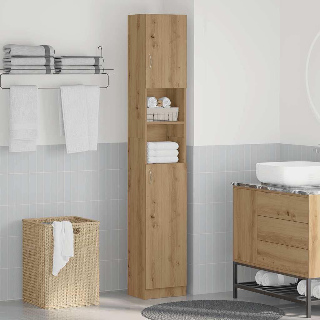 Badezimmerschrank Artisan Oak 32x25,5x190 cm Holzwerkstoff
