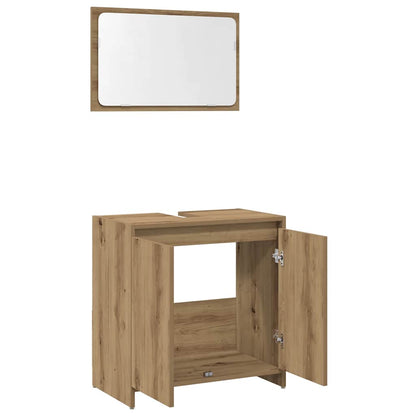 2-tlg. Badmöbel-Set Artisan-Eiche Holzwerkstoff