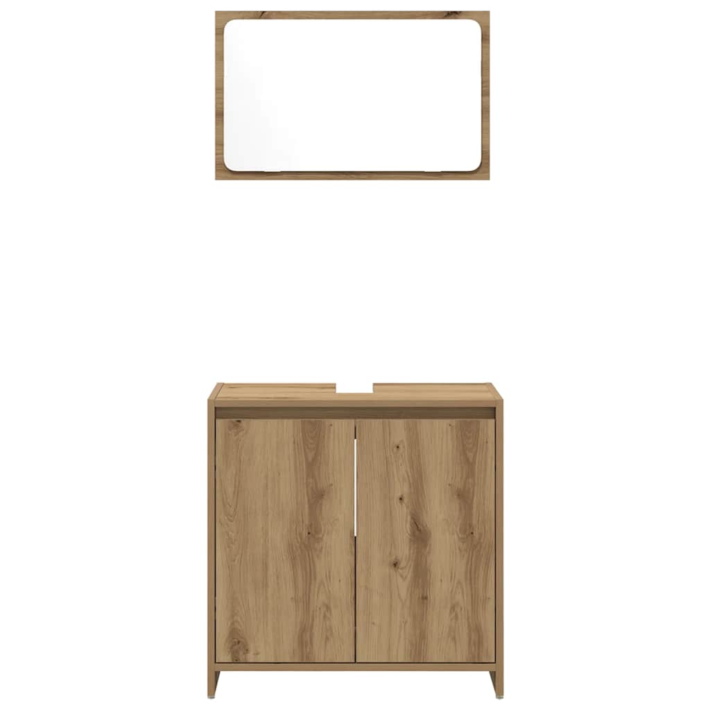 2-tlg. Badmöbel-Set Artisan-Eiche Holzwerkstoff