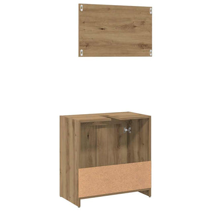 2-tlg. Badmöbel-Set Artisan-Eiche Holzwerkstoff