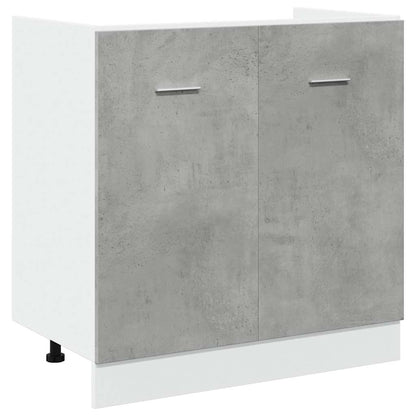 Spülenunterschrank Lyon Betongrau 80x46x81,5 cm Holzwerkstoff