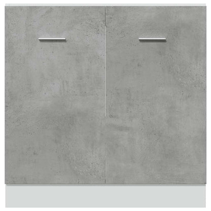 Spülenunterschrank Lyon Betongrau 80x46x81,5 cm Holzwerkstoff