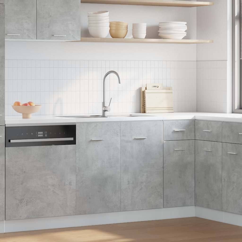 Spülenunterschrank Lyon Betongrau 80x46x81,5 cm Holzwerkstoff