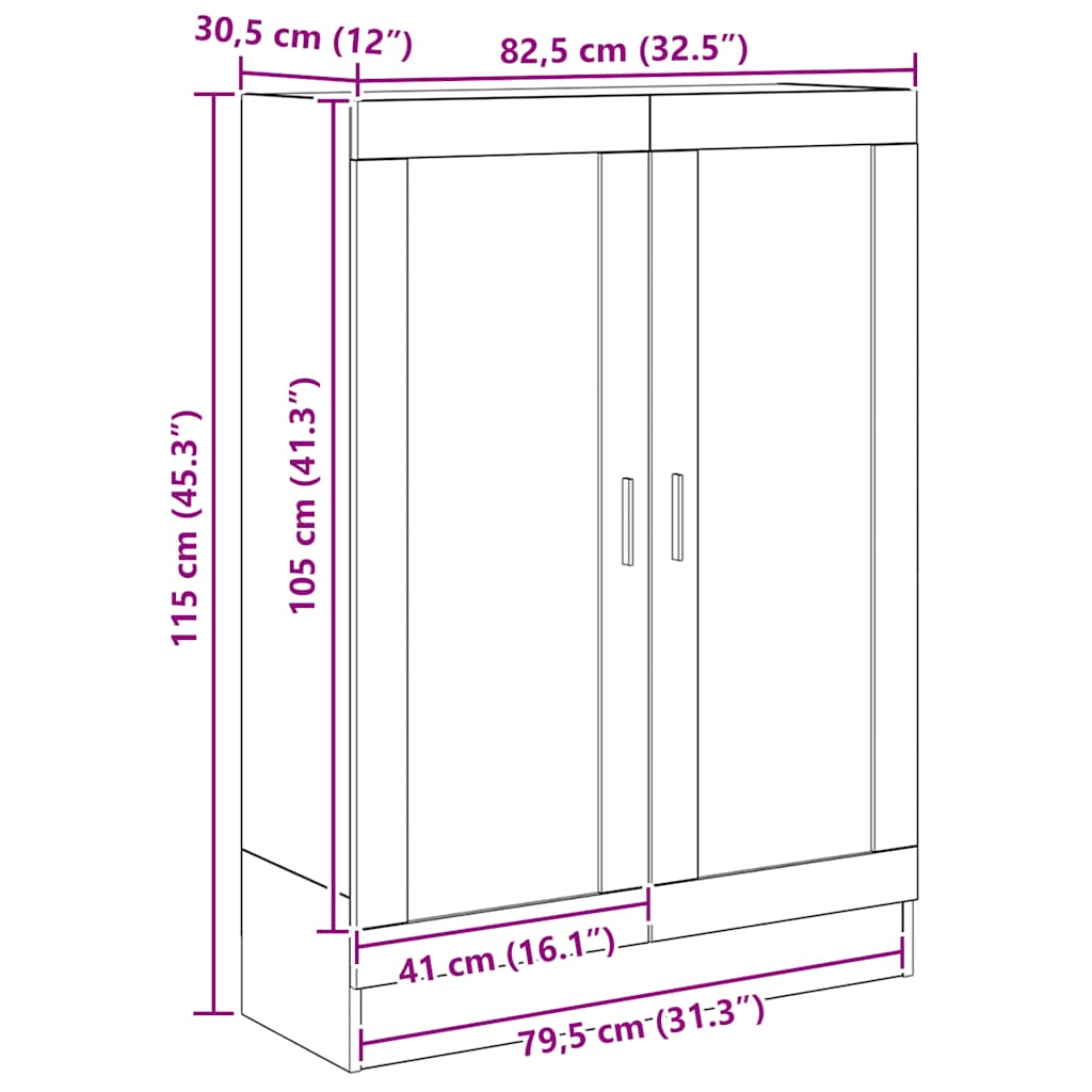 Bücherschrank Artisan-Eiche 82,5x30,5x115 cm Holzwerkstoff