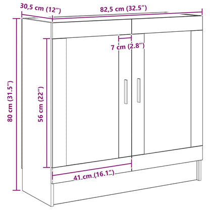 Bücherschrank Artisan-Eiche 82,5x30,5x80 cm Holzwerkstoff