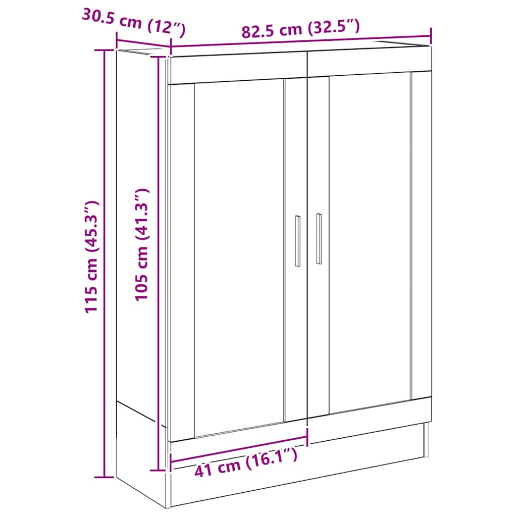 Bücherschrank Artisan-Eiche 82,5x30,5x115 cm Holzwerkstoff