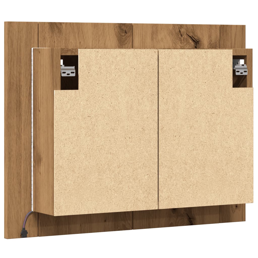 LED-Spiegelschrank Artisan-Eiche 60x12x45 cm Holzwerkstoff