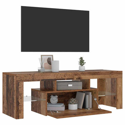 TV-Schrank mit LED Altholz-Optik 120x36,5x40 cm Holzwerkstoff
