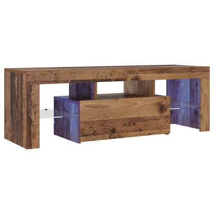 TV-Schrank mit LED Altholz-Optik 120x36,5x40 cm Holzwerkstoff