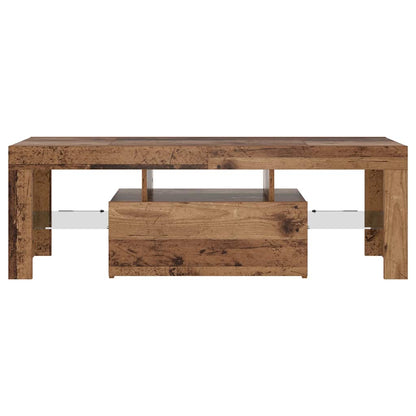 TV-Schrank mit LED Altholz-Optik 120x36,5x40 cm Holzwerkstoff