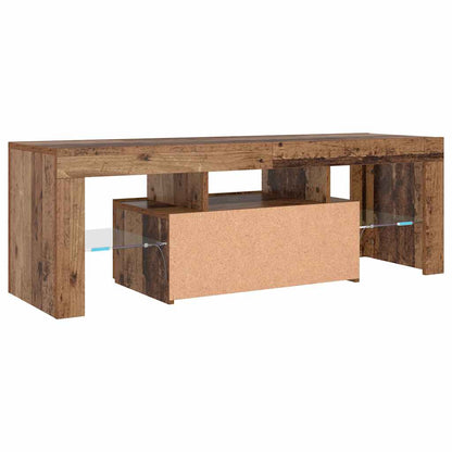 TV-Schrank mit LED Altholz-Optik 120x36,5x40 cm Holzwerkstoff