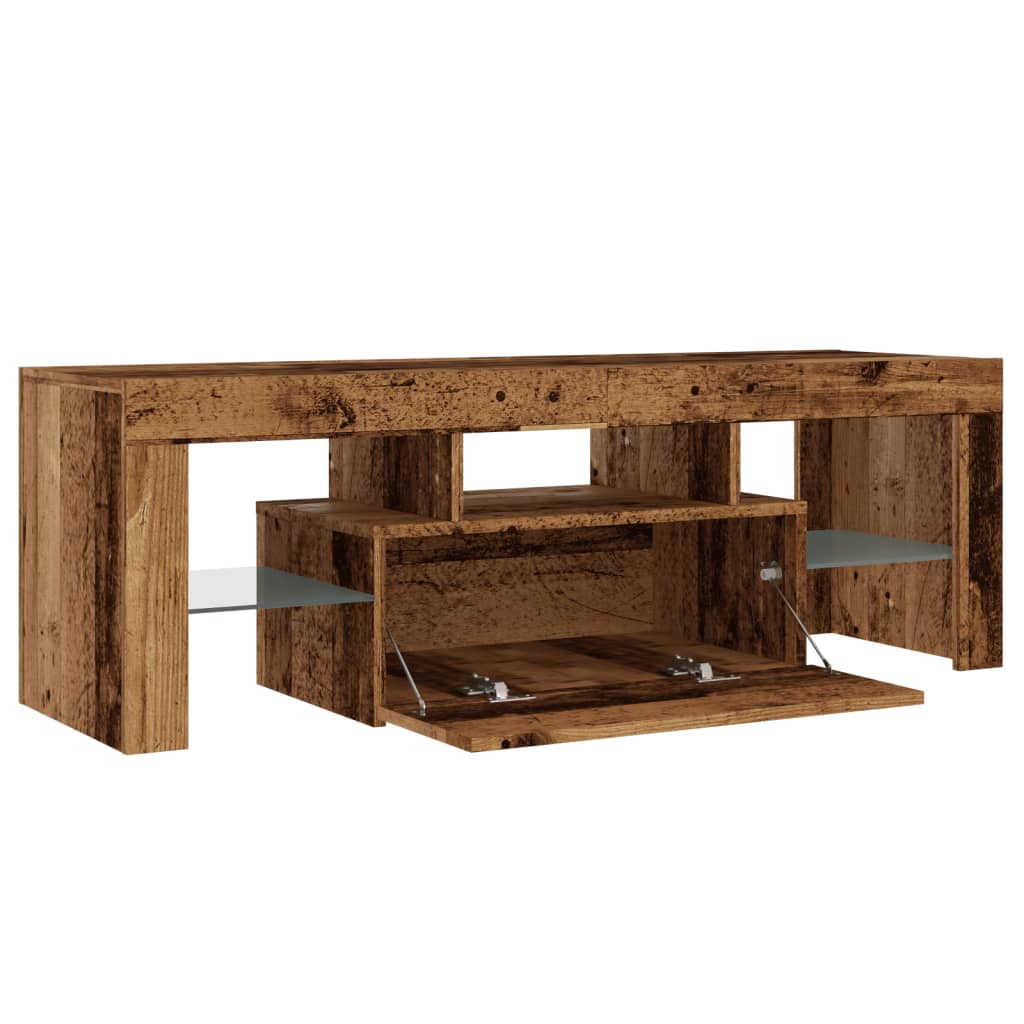 TV-Schrank mit LED Altholz-Optik 120x36,5x40 cm Holzwerkstoff