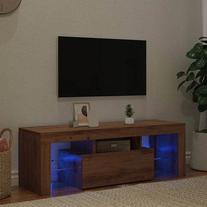 TV-Schrank mit LED Artisan-Eiche 120x36,5x40 cm Holzwerkstoff