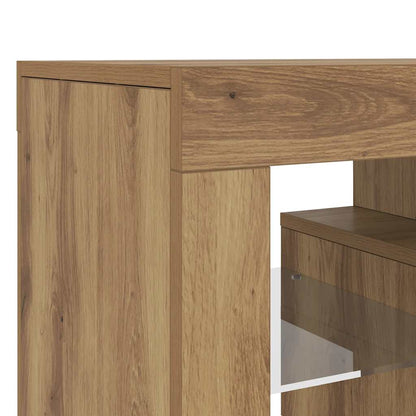 TV-Schrank mit LED Artisan-Eiche 120x36,5x40 cm Holzwerkstoff