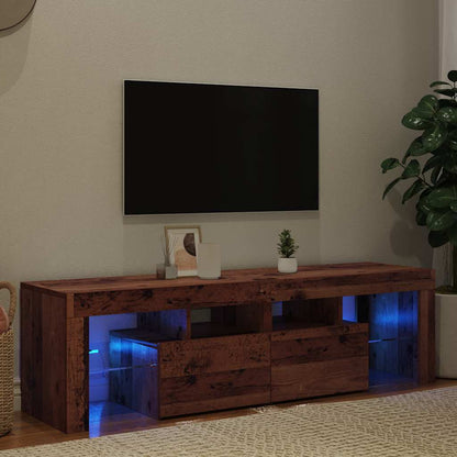 TV-Schrank mit LED Altholz-Optik 140x36,5x40 cm Holzwerkstoff