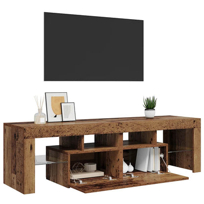TV-Schrank mit LED Altholz-Optik 140x36,5x40 cm Holzwerkstoff