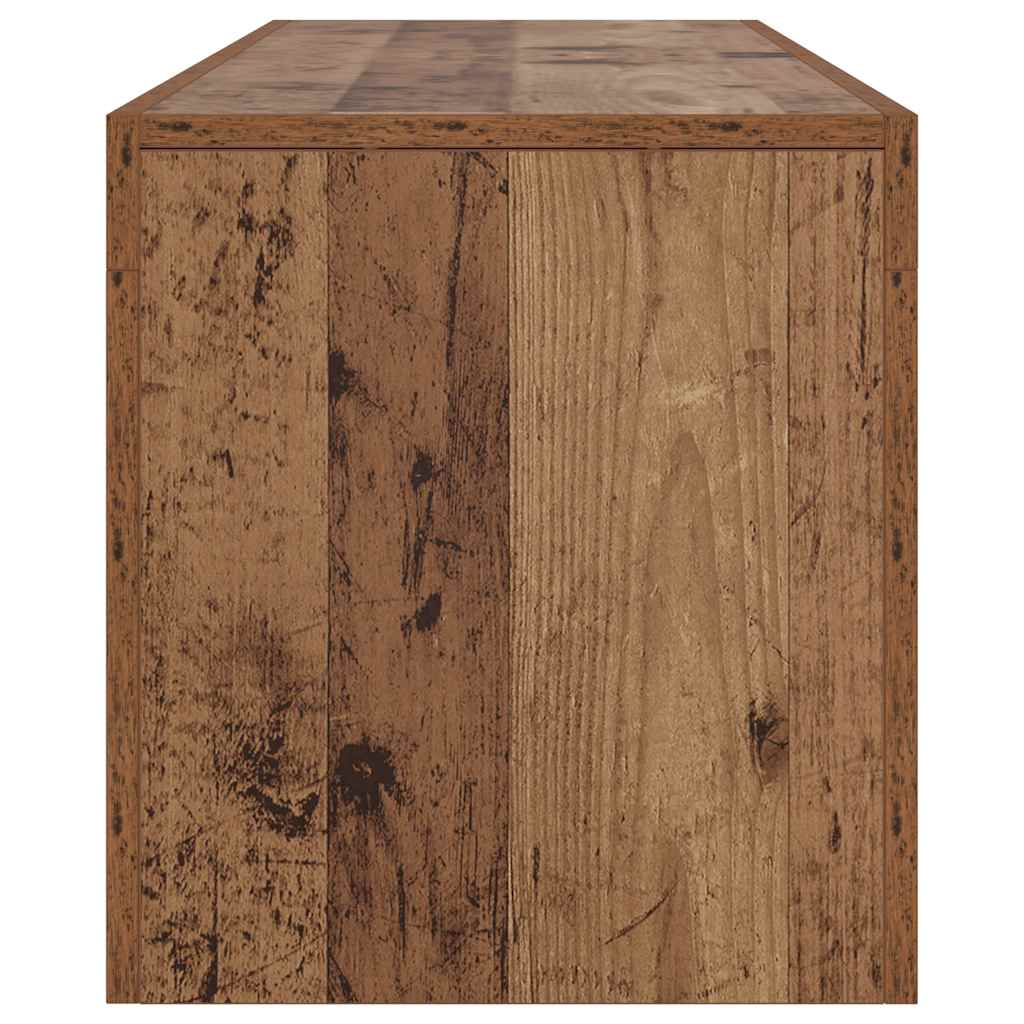 TV-Schrank mit LED Altholz-Optik 140x36,5x40 cm Holzwerkstoff