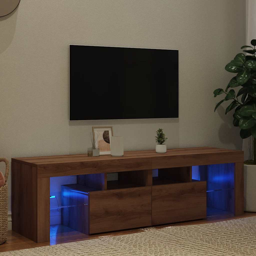 TV-Schrank mit LED Artisan-Eiche 140x36,5x40 cm Holzwerkstoff