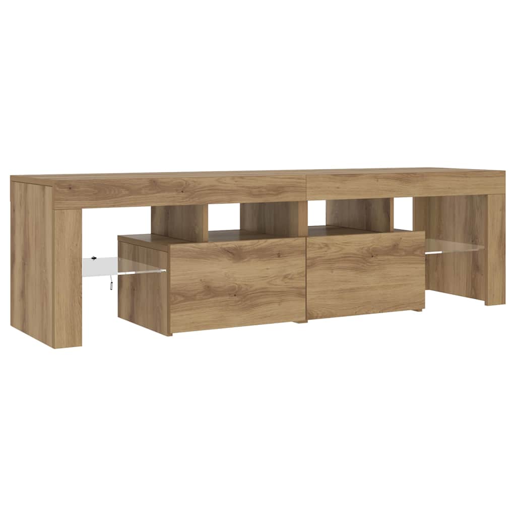 TV-Schrank mit LED Artisan-Eiche 140x36,5x40 cm Holzwerkstoff
