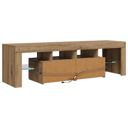 TV-Schrank mit LED Artisan-Eiche 140x36,5x40 cm Holzwerkstoff