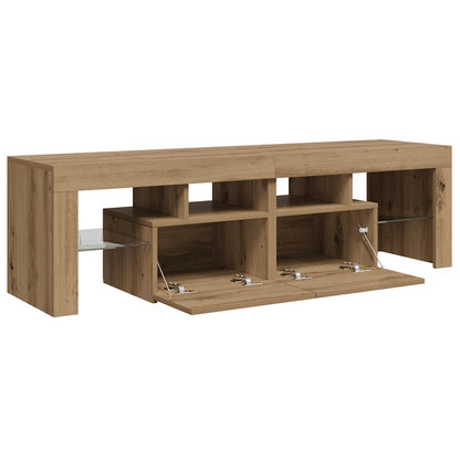 TV-Schrank mit LED Artisan-Eiche 140x36,5x40 cm Holzwerkstoff