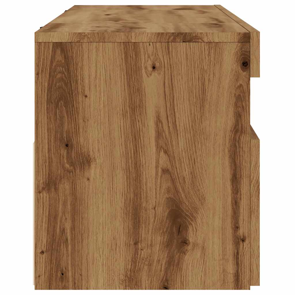 TV-Schrank mit LED Artisan-Eiche 120x35x40 cm Holzwerkstoff